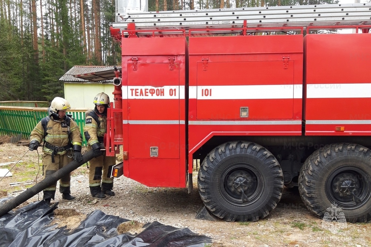 Костромская готовность: шарьинские спасатели провели пожарные учения в детском лагере «Красный Яр»