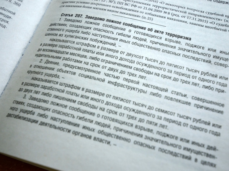 19-летнему смолянину грозит уголовная ответственность за ложное сообщение о готовящемся преступлении