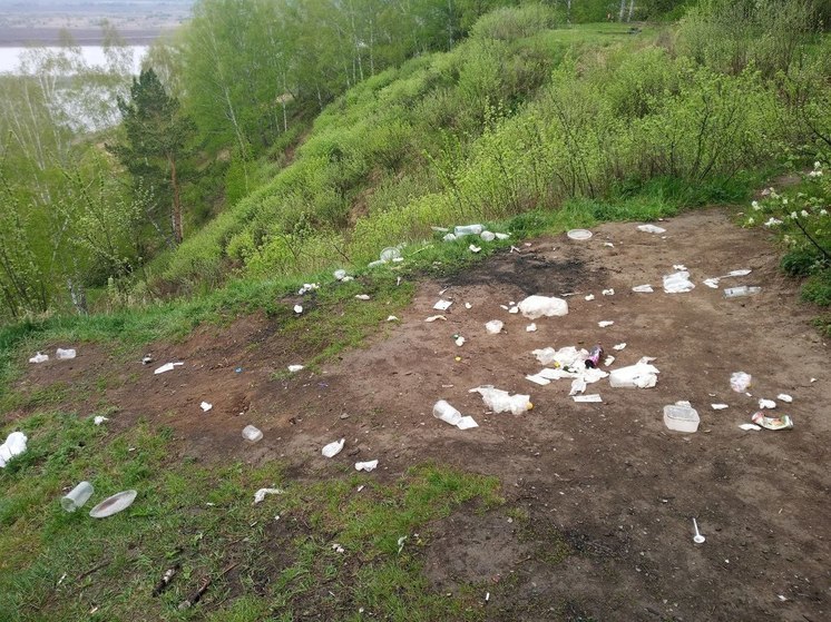 Горы мусора остались на томском стадионе "Политехник" после субботних пикников