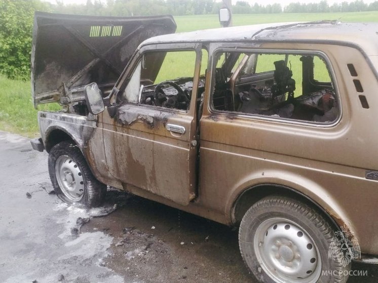 Спасатели потушили загоревшийся в брянском Погаре автомобиль