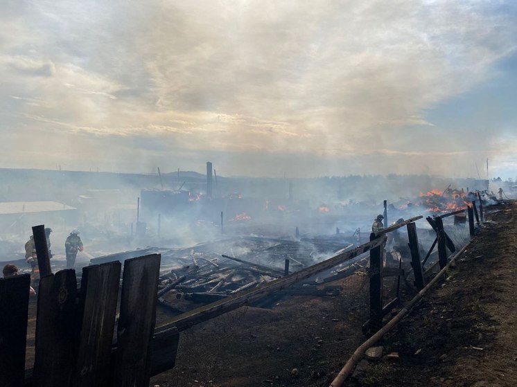 В Братске сгорело два жилых дома в садовом кооперативе «Чистый»