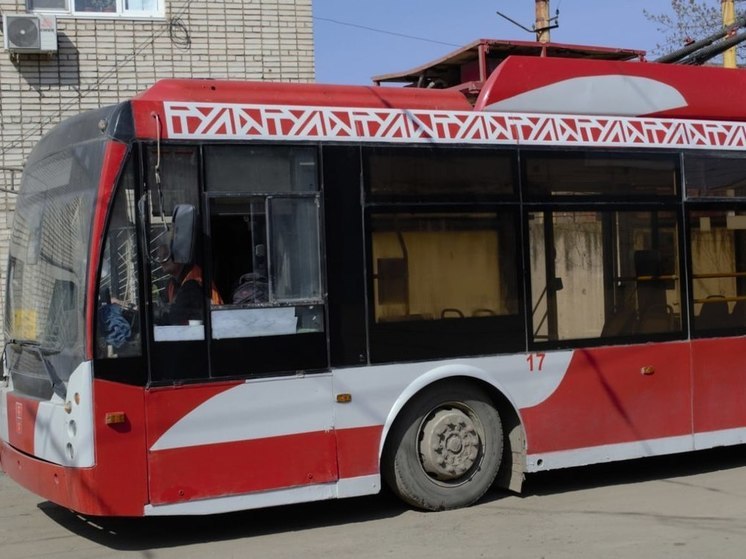 Троллейбусы перекрыли дорогу на проспекте Ленина в Туле