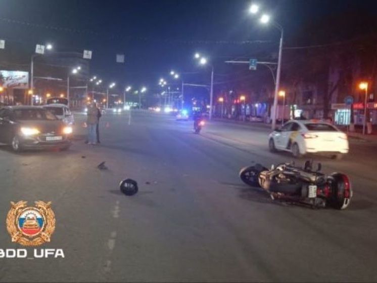 Мотоциклист пострадал в Уфе в ДТП с иномаркой