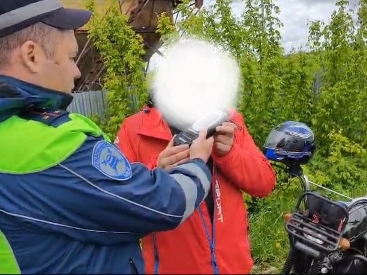 В Ряжске сотрудники Госавтоинспекции задержали пьяного мотоциклиста без прав