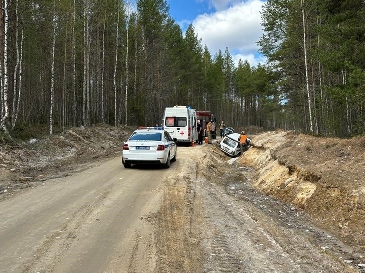 Пенсионер попал в больницу после аварии на лесной дороге в Карелии