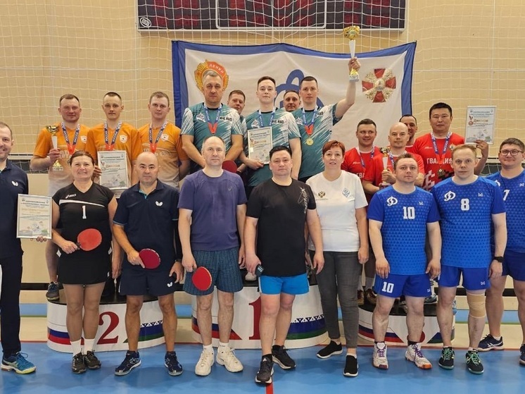 Сборная Росгвардии в НАО завоевала бронзу в настольном теннисе