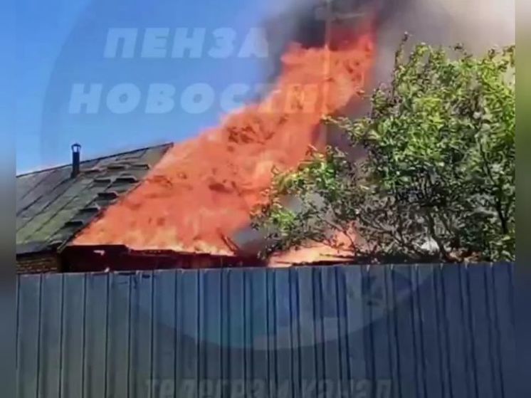 Страшный пожар в Пензе охватил баню и жилой дом в СНТ «Берёзка»