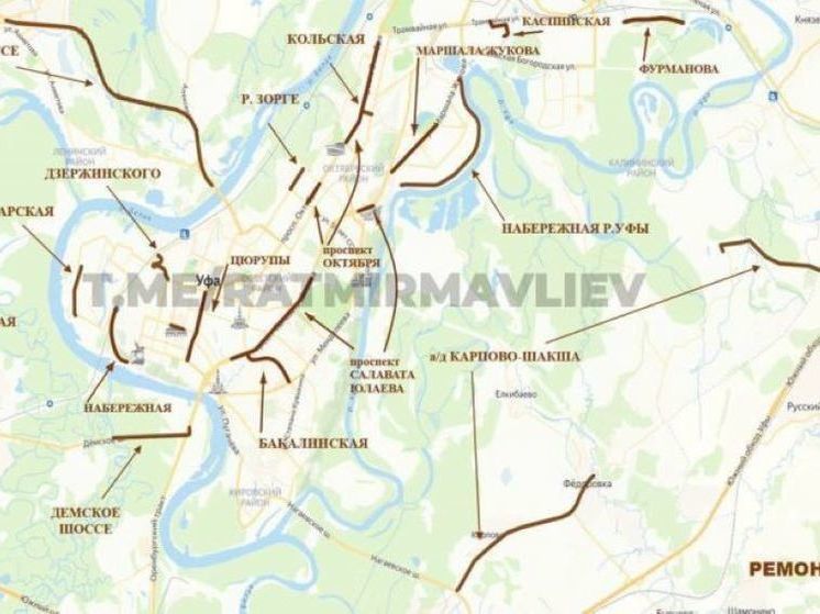 В Уфе отремонтируют почти 50 км дорог