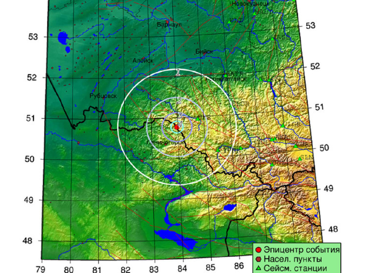 На Алтае у границы с Казахстаном произошло землетрясение