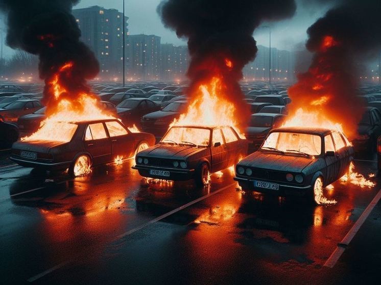 В Курске банда распространителей наркотиков сожгла три автомобиля