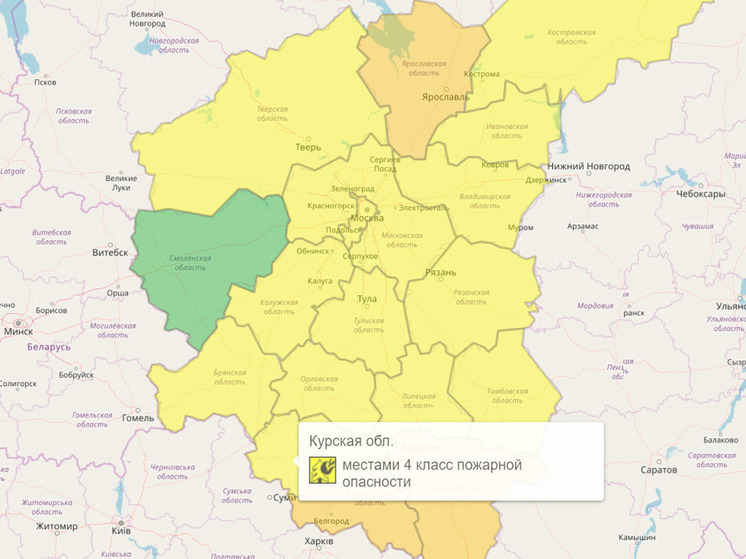В Курской области продлили действие «желтого» уровня погодной опасности