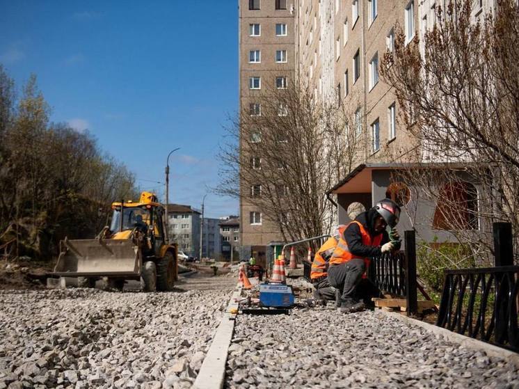 В Мурманске продолжаются дорожные работы на проспекте Кирова
