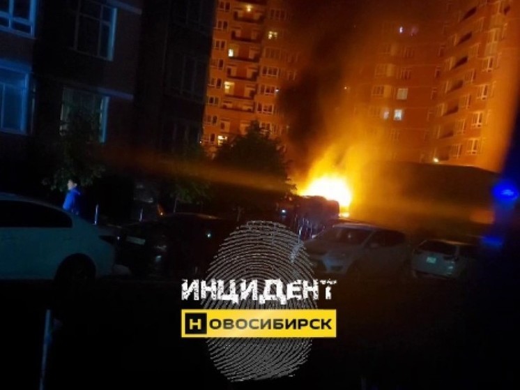 Три автомобиля сгорели в ночь на 31 мая в Новосибирске