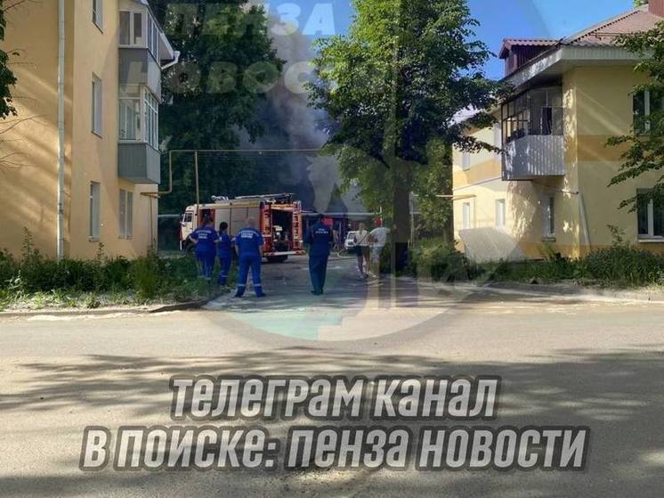 В Пензе из-за поджога пуха горят самострои на улице Шмидта