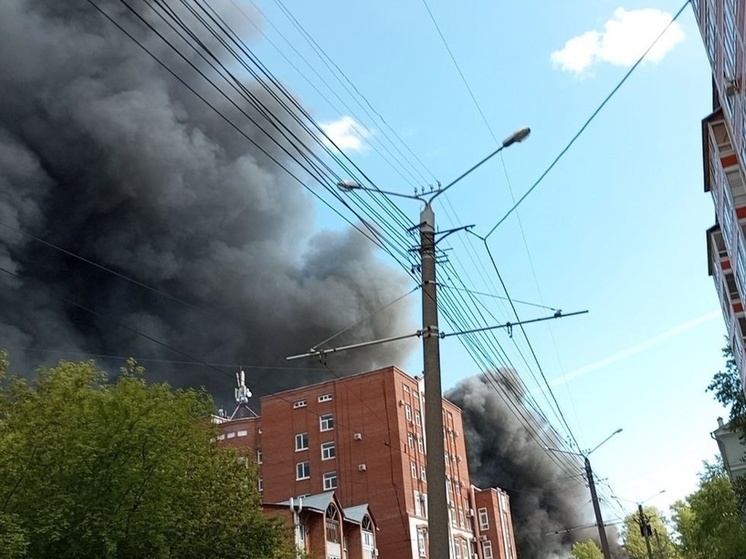 Предварительная площадь пожара на Советской в Томске составила 800 кв.м.