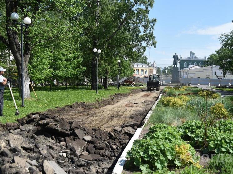 Ремонтные работы начались на бульваре на проспекте Победы в Вологде