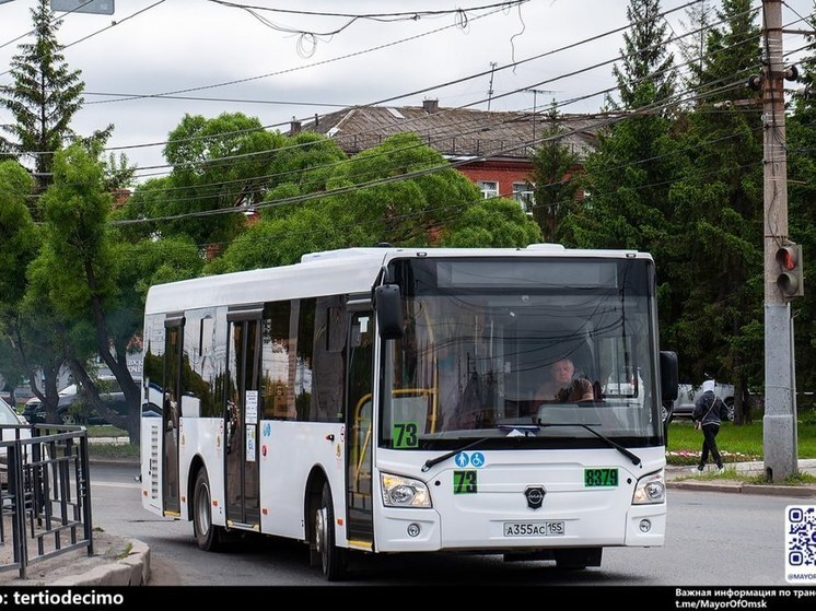 В Омске начали работать новые автобусы "ЛиАЗ-кубики"