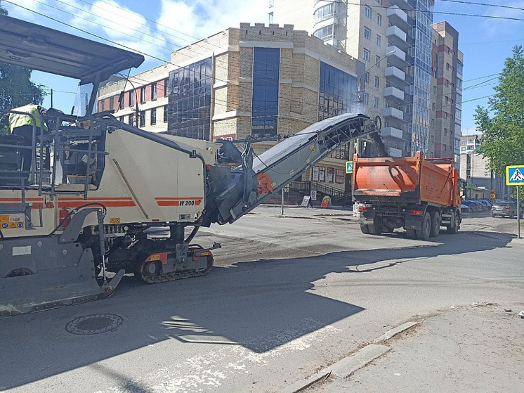 В Архангельске полным ходом идут дорожные работы