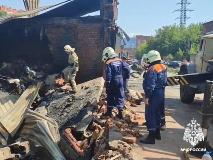 МЧС выложило в сеть видео с места пожара на Каштаке в Томске