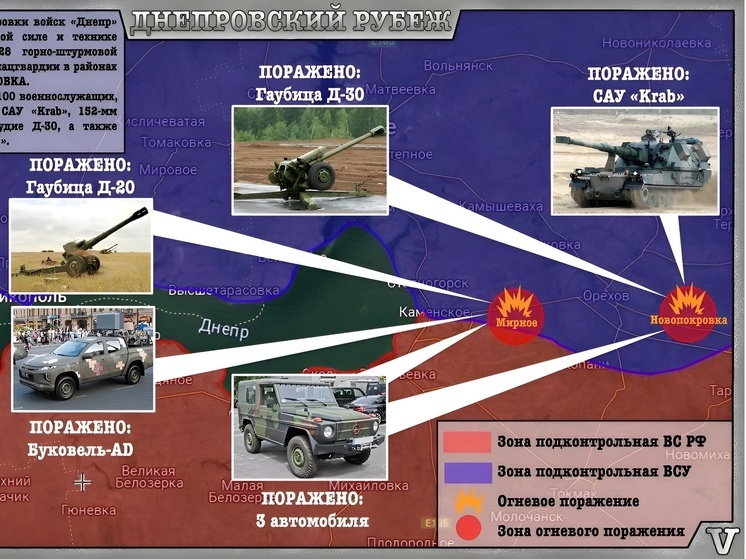 Сводка за сутки: ВСУ потеряли 100 боевиков на Херсонском направлении