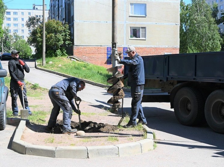 В Выборге во дворах по улице Гагарина станет светлее