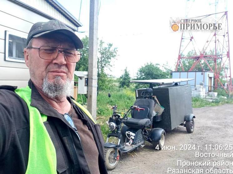 67-летний путешественник едет в Кавалерово из Москвы на солнечном электроскутере