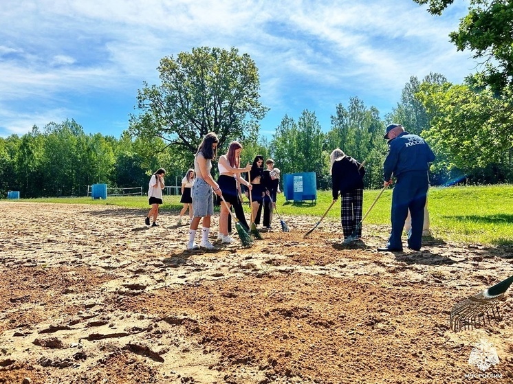 В Починковском районе высадился совместный детско-спасательный десант чистоты