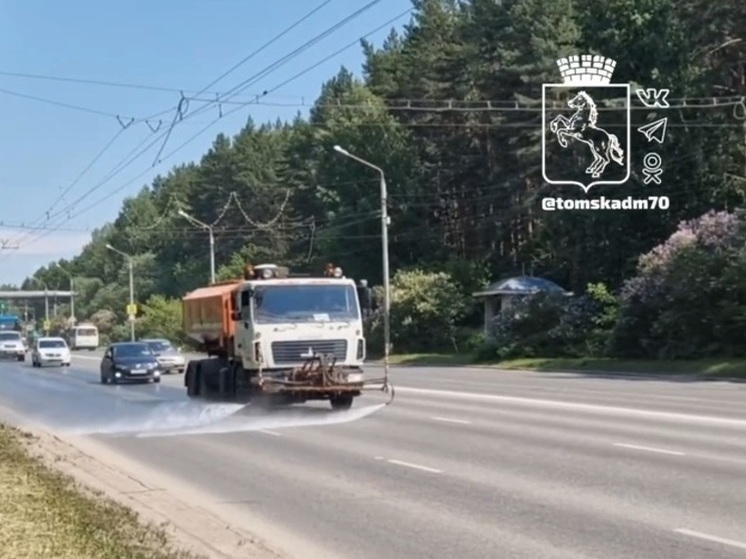 Томский мэр распорядился усиленно поливать водой улицы города