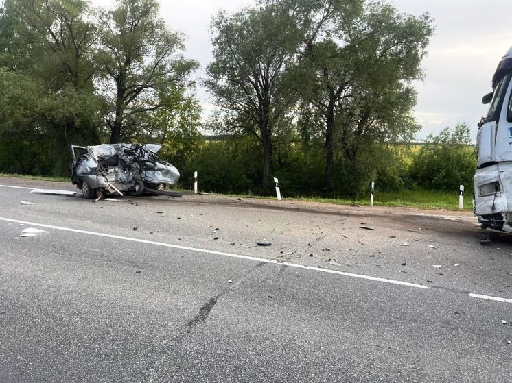 «Ладу Приору» вместе с водителем раздавило грузовиком на трассе Тюмень-Омск