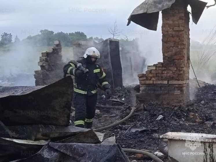 В Орловском МО в сгоревшей даче нашли тело человека