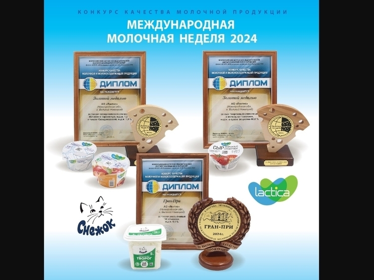 Молочную продукцию Великого Новгорода наградили на Международной молочной неделе