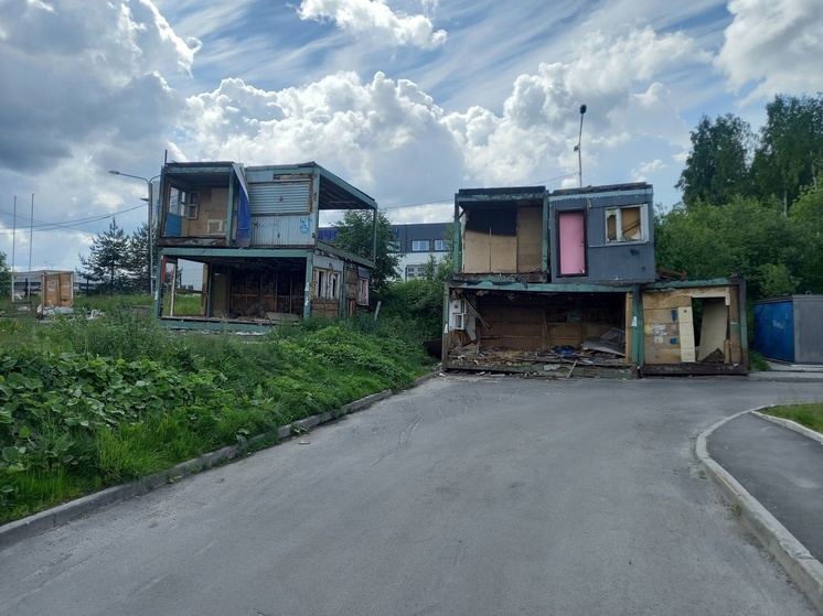 Бизнесмены объяснили появление бытовок на месте сгоревшего бара в Петрозаводске