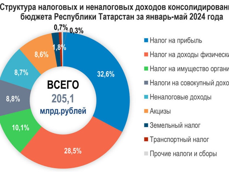 В Татарстане сборы НДФЛ в бюджет увеличились на 43%