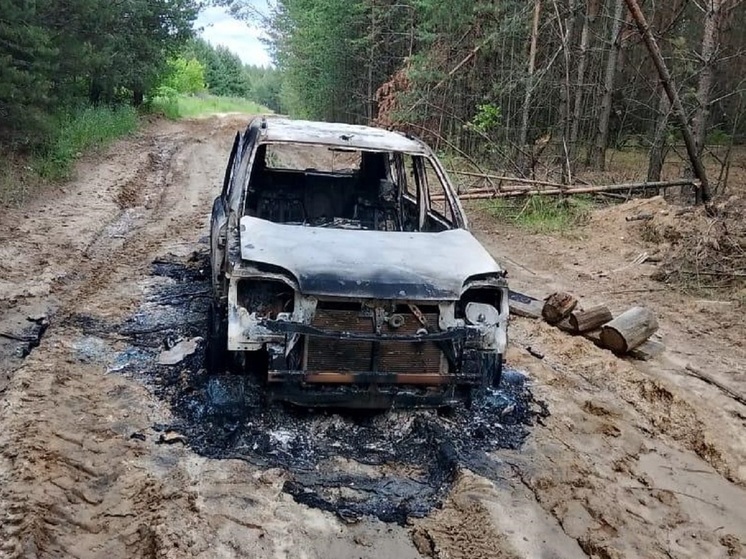 Обугленные останки человека нашли в сгоревшей машине на Урале