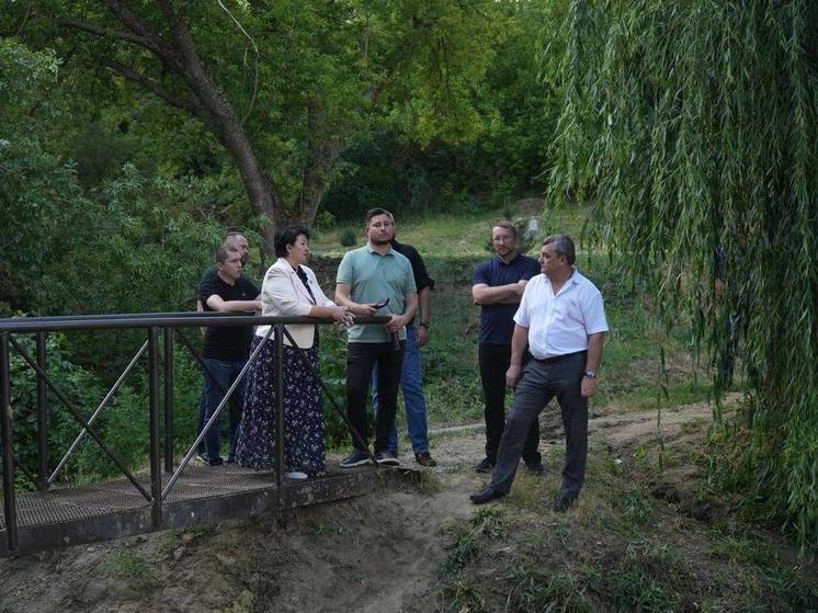 Данильченко проверила ход благоустройства целебных источников в Терпенье