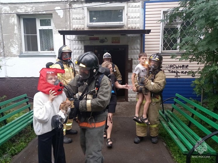 В Бийске при пожаре в многоэтажке спасли пятерых детей