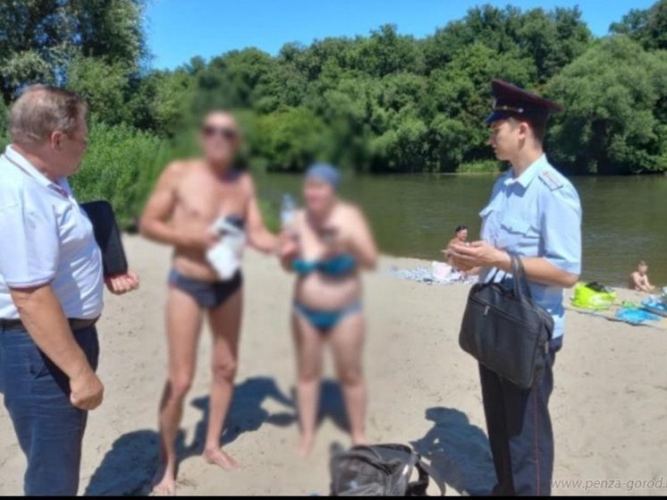 В Пензе составили протоколы на горожан за купание в неположенных местах