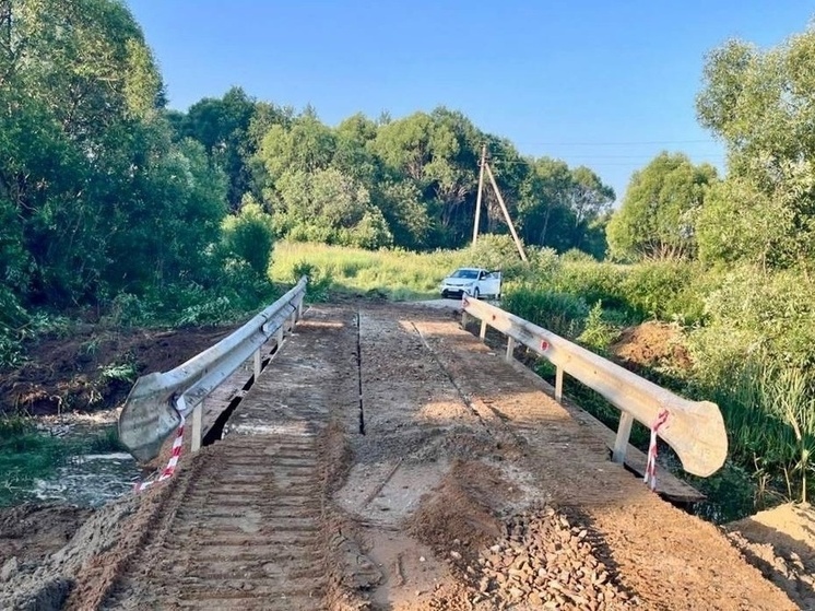 В Ярославской области в деревне Костяево построили временный мост