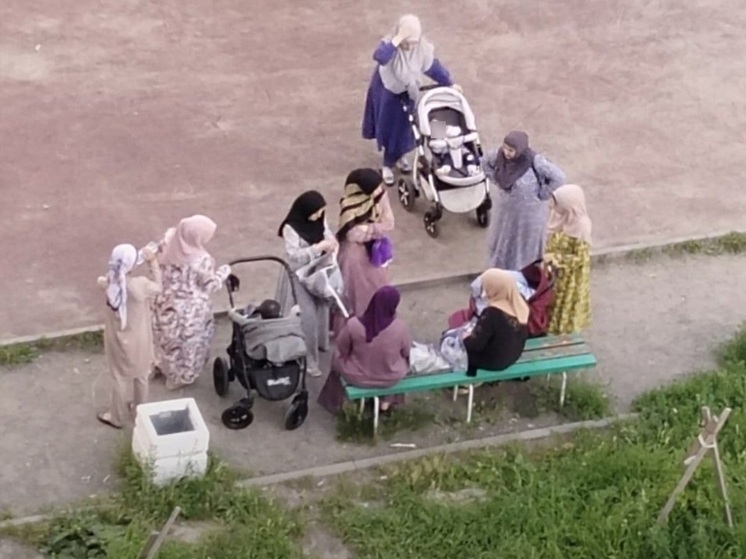 Женщины в хиджабах на детской площадке напугали жителей жилмассива "Родники" в Новосибирске