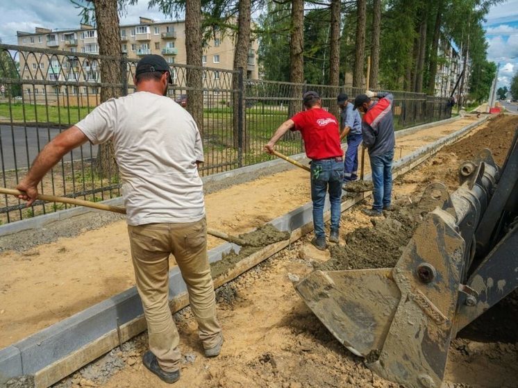 В Лихославле Тверской области полным ходом идут дорожные работы - МКТверь