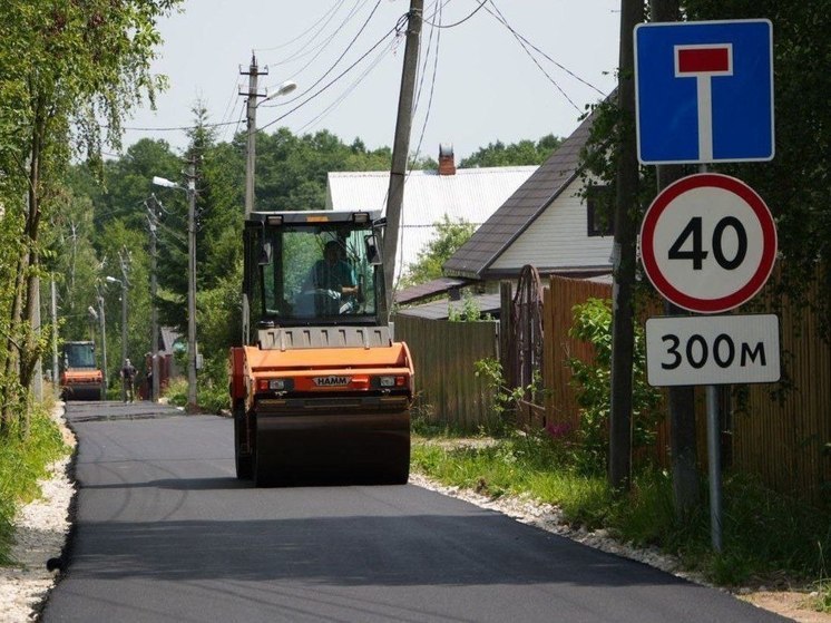 В сельских населенных пунктах Серпухова ведётся ремонт дорог