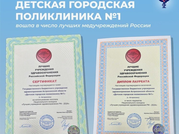 Астраханская больница вошла в число лучших медучреждений страны