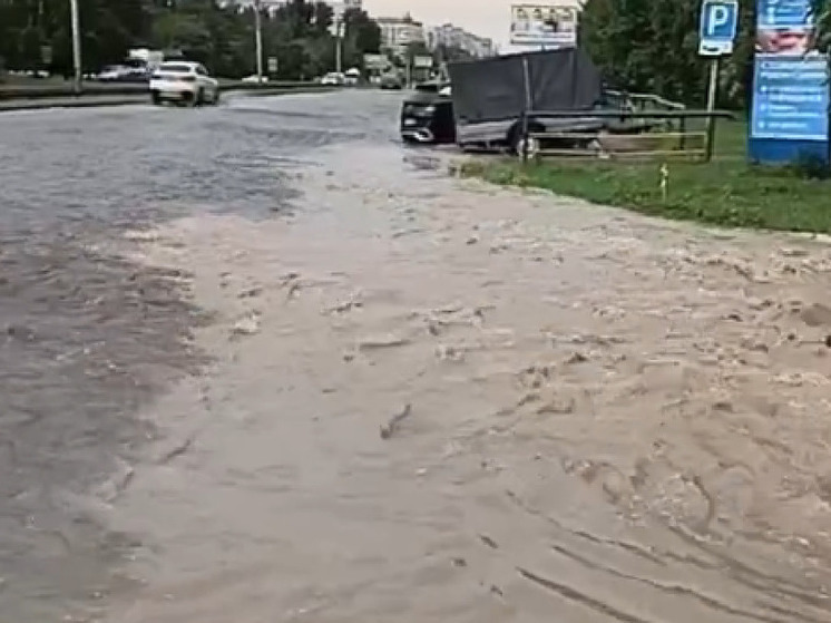 В Барнауле женщину с коляской сбило с ног потоком дождевой воды