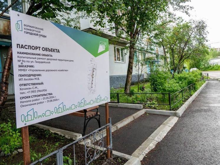 В Мурманске планируют отремонтировать девять дворов в 2024 году