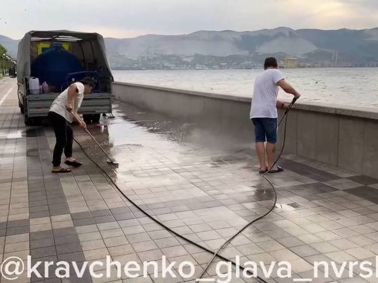 Для обеспечения чистоты набережной Новороссийска закуплена новая химия и ужесточен контроль над коммунальщиками
