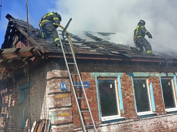 Жилой дом горел в Плавске утром 12 июля