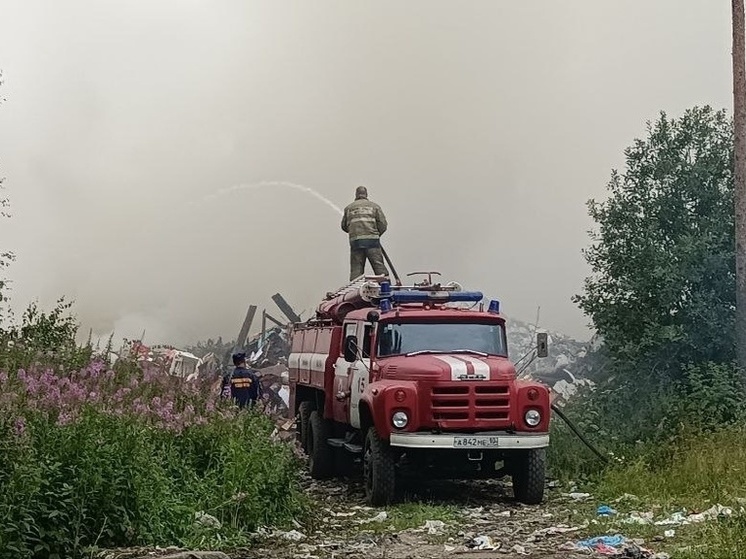 Режим повышенной готовности ввели в Медвежьегорском районе из-за пожара на свалке