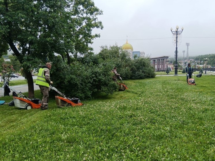 В Южно-Сахалинке озеленители преображают улицы