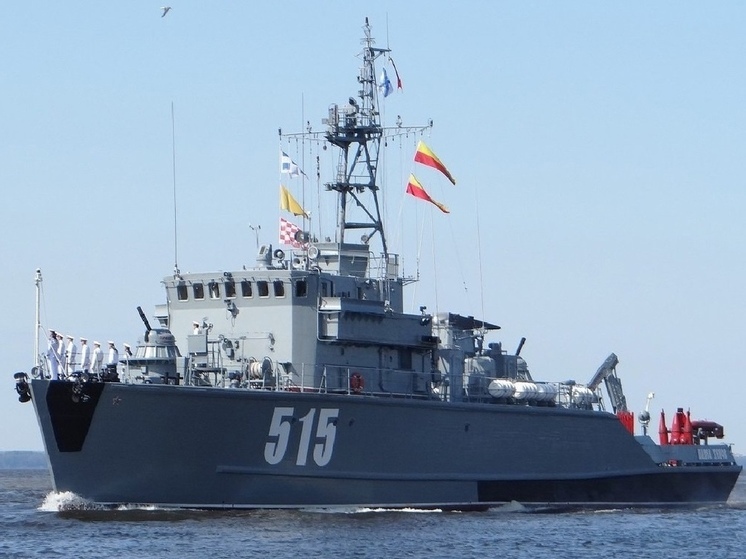 В акватории Ленинградской военно-морской базы тральщики Балтийского флота провели учения по поиску мин