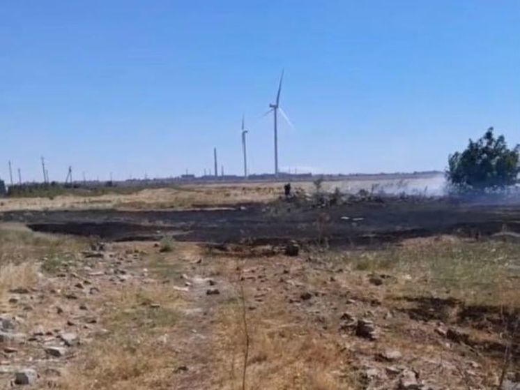 Пожарные ликвидировали возгорание на территории Присивашского теротдела